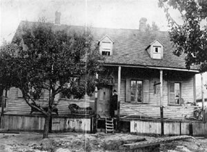 La première résidence de monseigneur Demers à Victoria, aux environs de 1860.